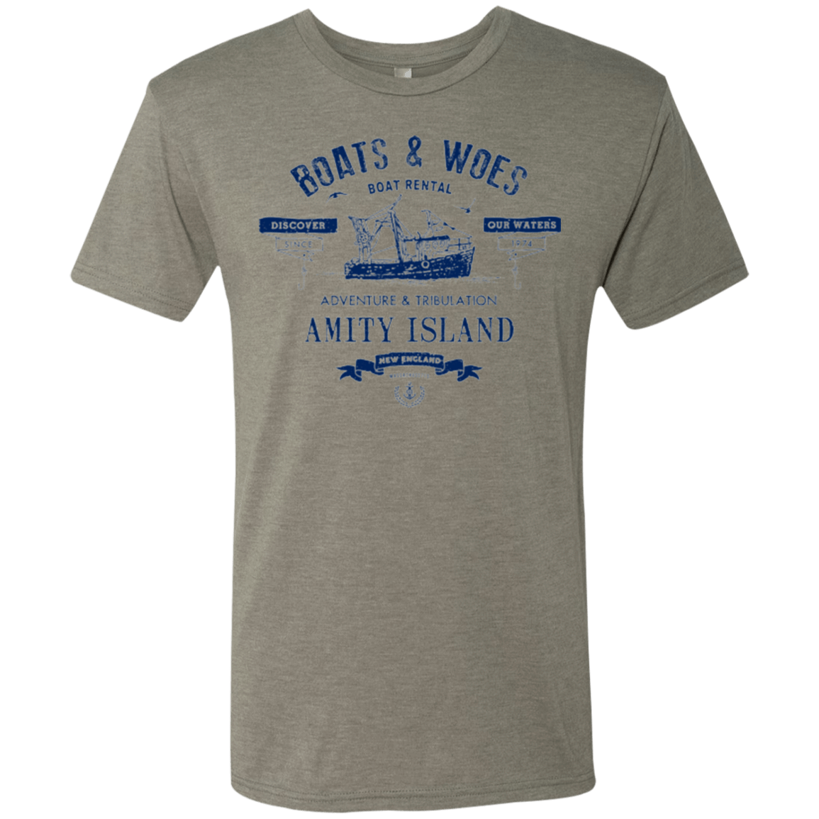 T-Shirts Venetian Grey / Small BOATS & WOES Men's Triblend T-Shirt