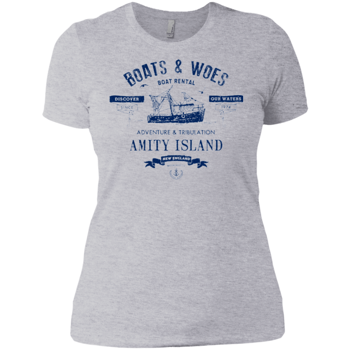 T-Shirts Heather Grey / X-Small BOATS & WOES Women's Premium T-Shirt