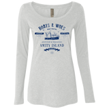 T-Shirts Heather White / Small BOATS & WOES Women's Triblend Long Sleeve Shirt