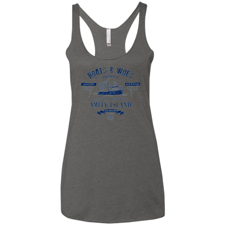 T-Shirts Premium Heather / X-Small BOATS & WOES Women's Triblend Racerback Tank