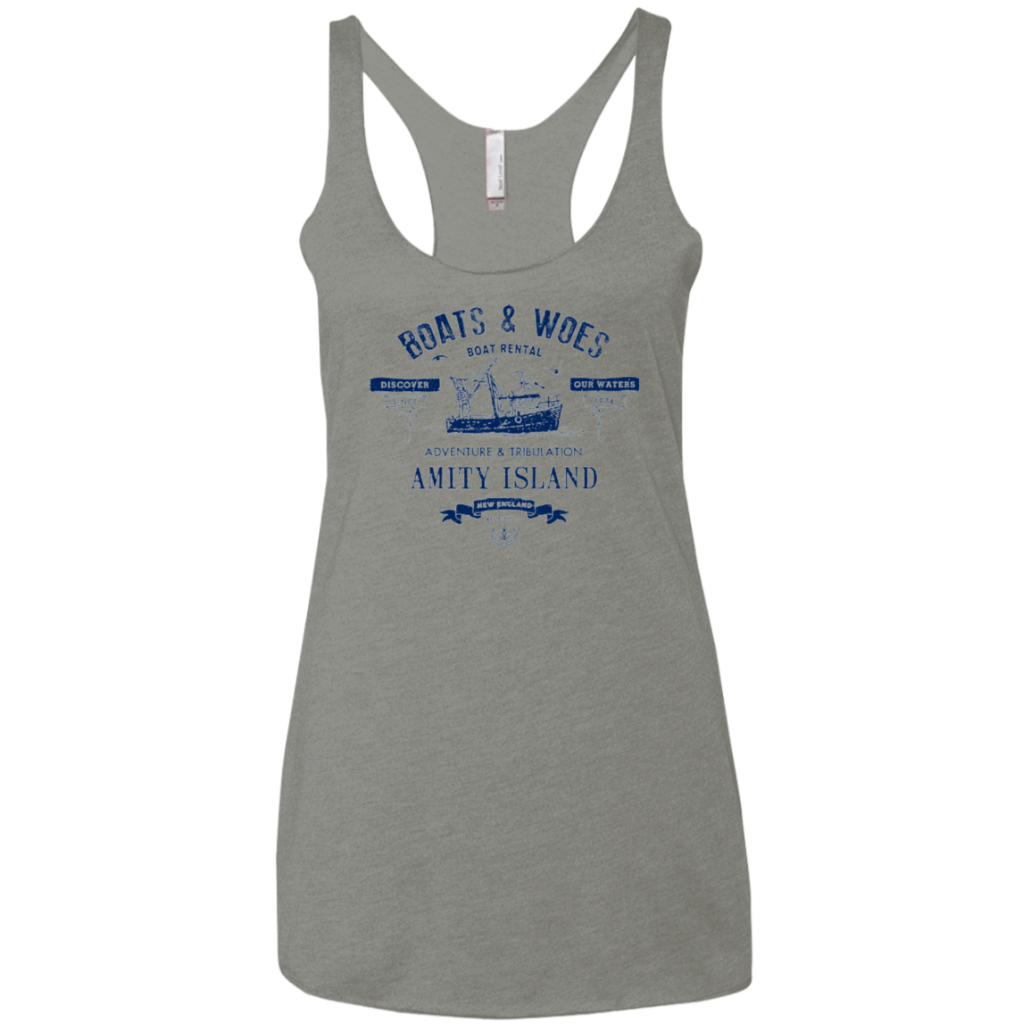 T-Shirts Venetian Grey / X-Small BOATS & WOES Women's Triblend Racerback Tank