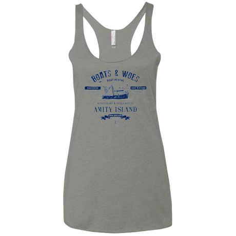 T-Shirts Venetian Grey / X-Small BOATS & WOES Women's Triblend Racerback Tank