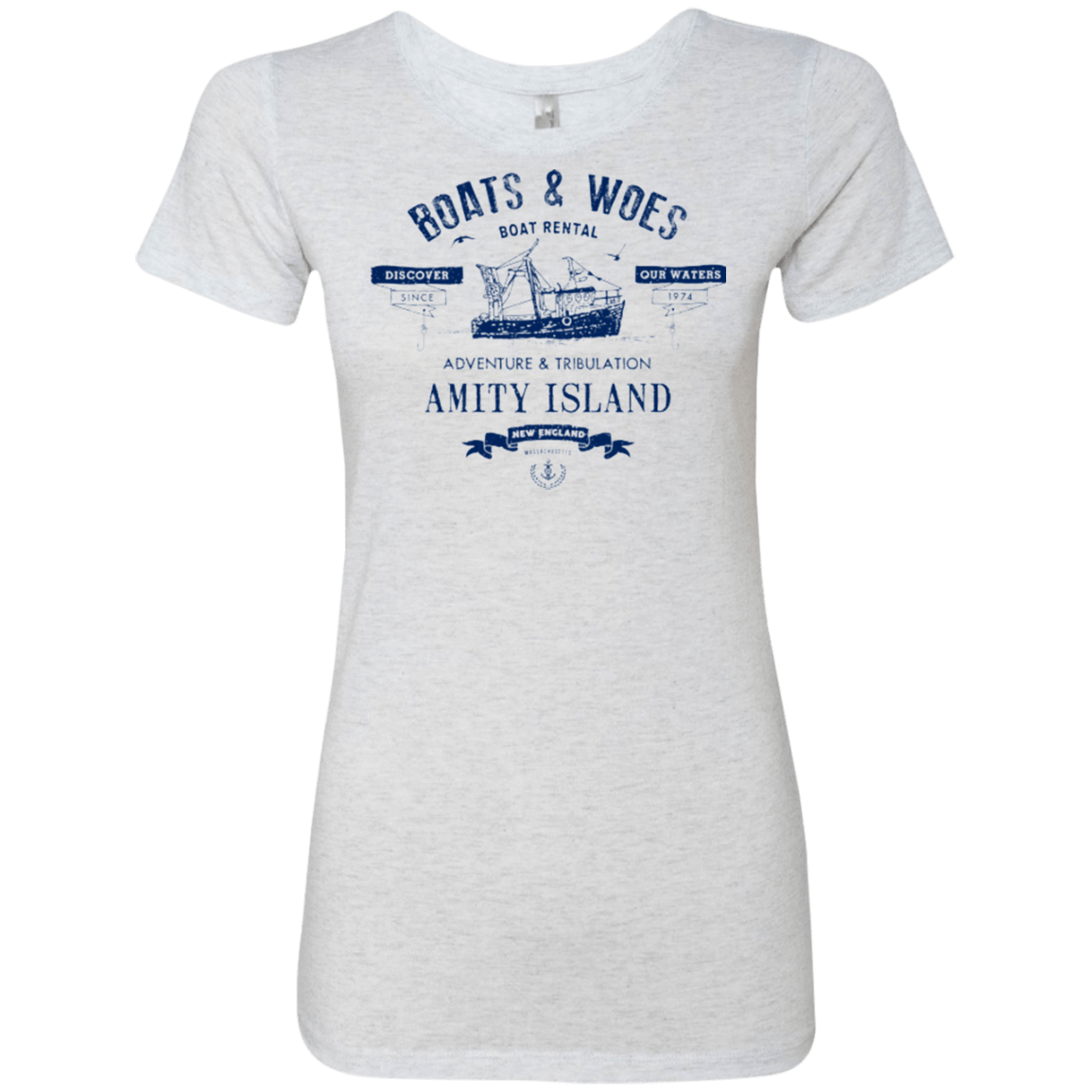 T-Shirts Heather White / Small BOATS & WOES Women's Triblend T-Shirt