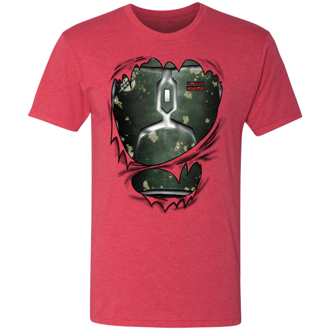 T-Shirts Vintage Red / S Boba Fett Ripped Men's Triblend T-Shirt