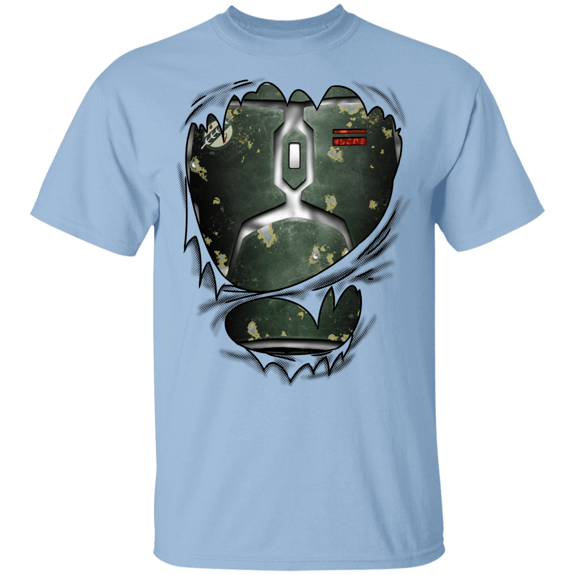 T-Shirts Light Blue / YXS Boba Fett Ripped Youth T-Shirt