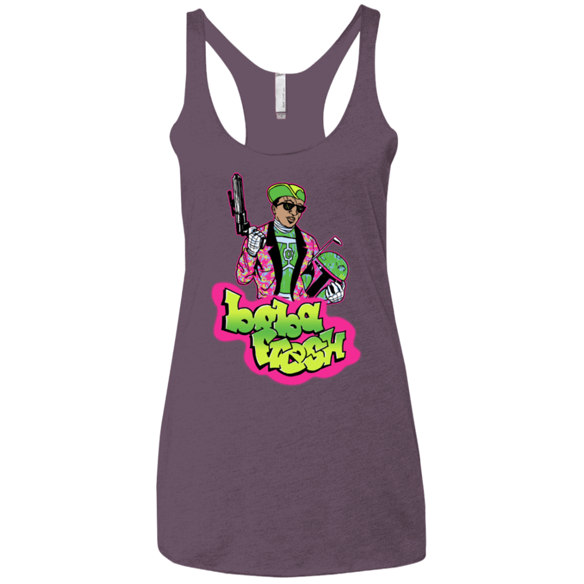 T-Shirts Vintage Purple / X-Small Boba Fresh Women's Triblend Racerback Tank