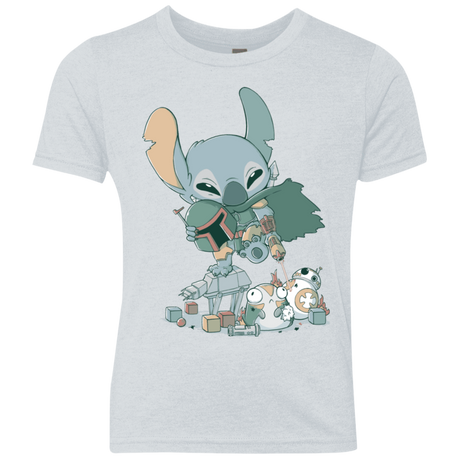 T-Shirts Heather White / YXS Boba Stitch Youth Triblend T-Shirt