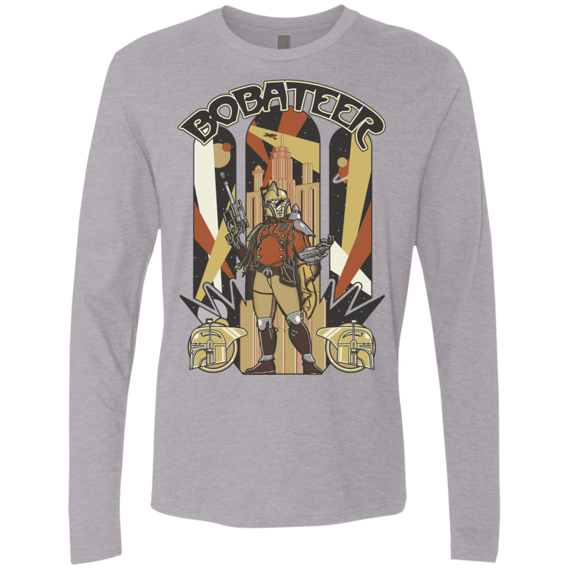 T-Shirts Heather Grey / Small Bobateer Men's Premium Long Sleeve