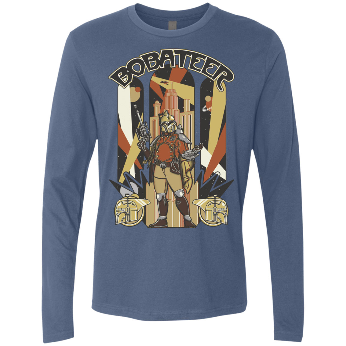 T-Shirts Indigo / Small Bobateer Men's Premium Long Sleeve