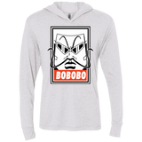T-Shirts Heather White / X-Small Bobobey Triblend Long Sleeve Hoodie Tee