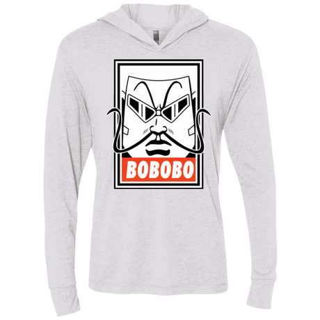 T-Shirts Heather White / X-Small Bobobey Triblend Long Sleeve Hoodie Tee