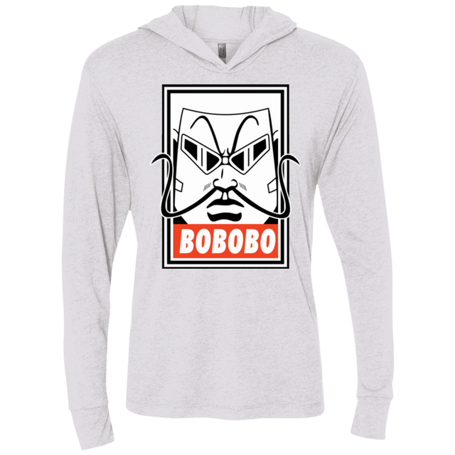 T-Shirts Heather White / X-Small Bobobey Triblend Long Sleeve Hoodie Tee