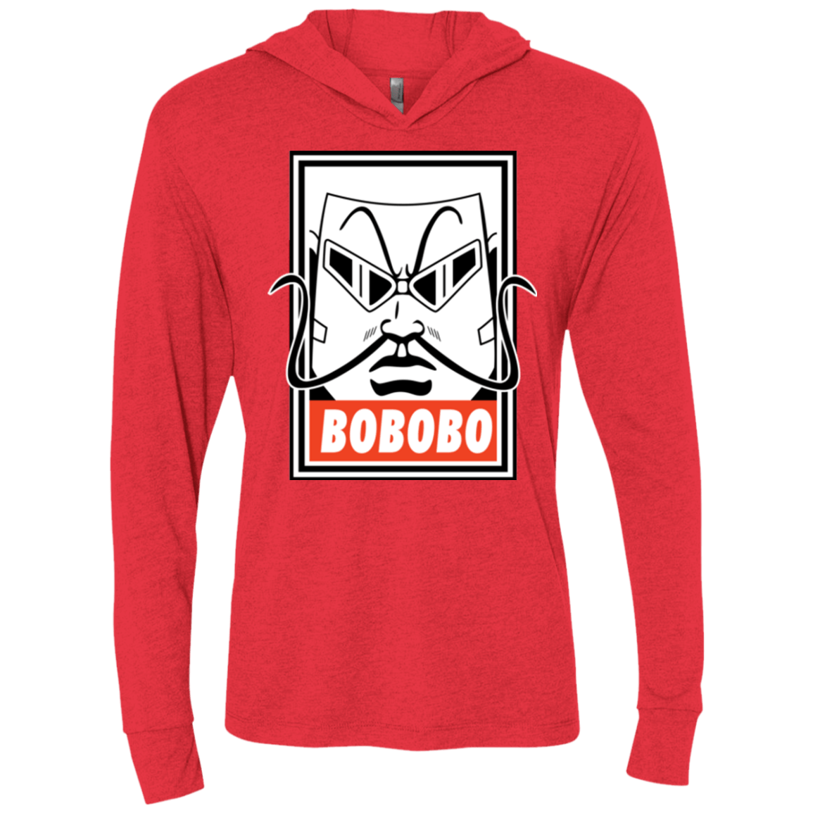 T-Shirts Vintage Red / X-Small Bobobey Triblend Long Sleeve Hoodie Tee