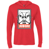 T-Shirts Vintage Red / X-Small Bobobey Triblend Long Sleeve Hoodie Tee