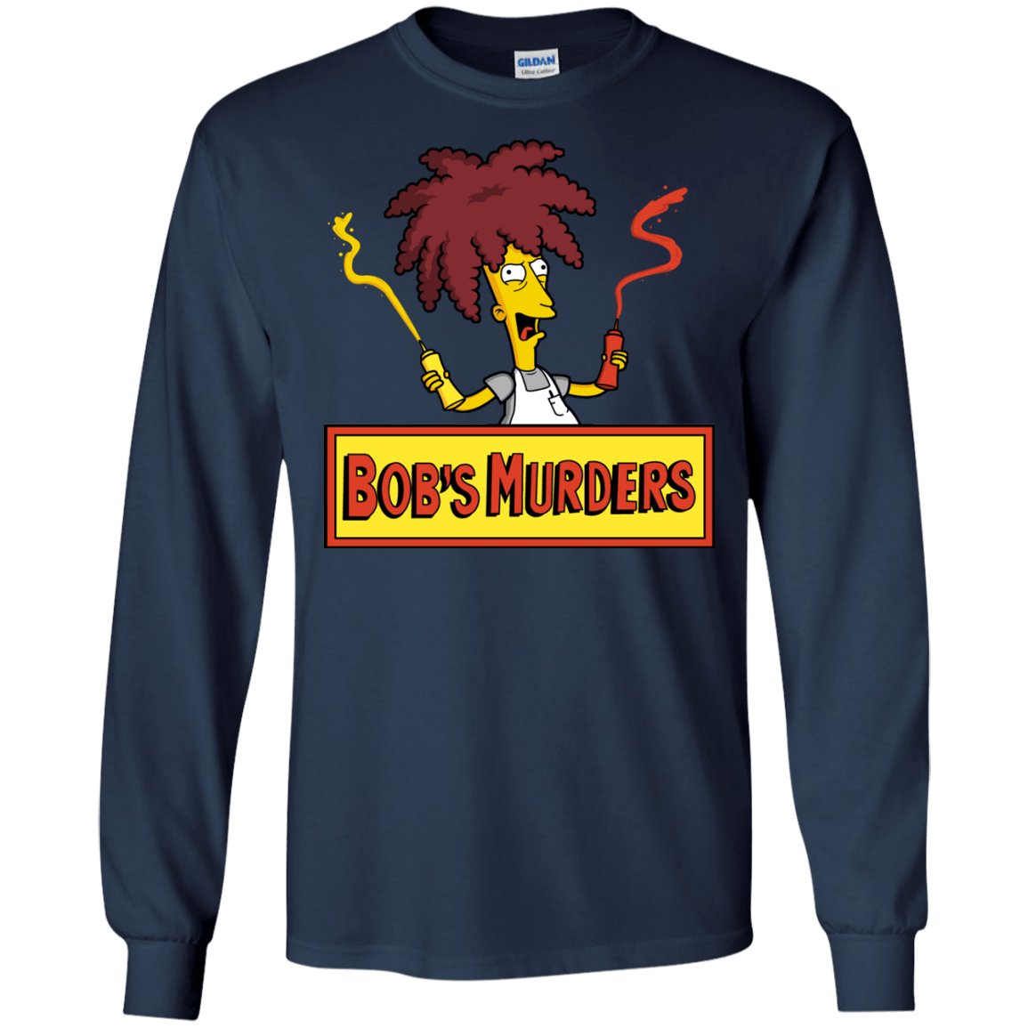 T-Shirts Navy / S Bobs Murders Men's Long Sleeve T-Shirt