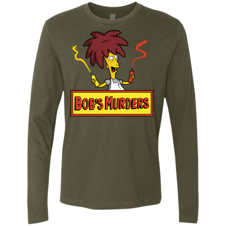 T-Shirts Military Green / S Bobs Murders Men's Premium Long Sleeve