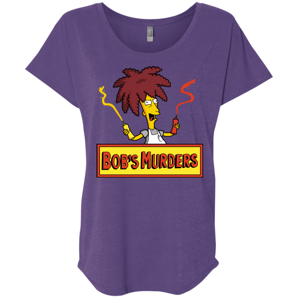 T-Shirts Purple Rush / X-Small Bobs Murders Triblend Dolman Sleeve