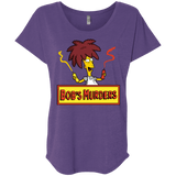 T-Shirts Purple Rush / X-Small Bobs Murders Triblend Dolman Sleeve