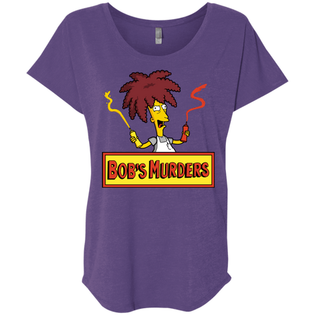 T-Shirts Purple Rush / X-Small Bobs Murders Triblend Dolman Sleeve