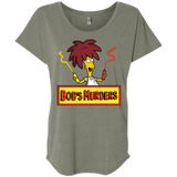 T-Shirts Venetian Grey / X-Small Bobs Murders Triblend Dolman Sleeve