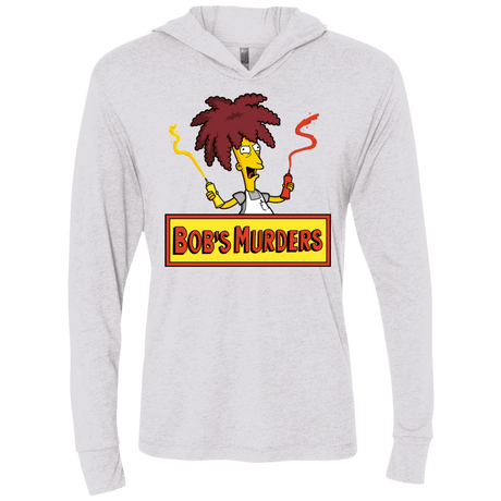 T-Shirts Heather White / X-Small Bobs Murders Triblend Long Sleeve Hoodie Tee