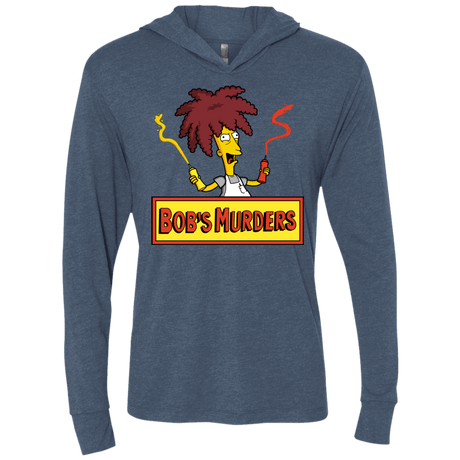 T-Shirts Indigo / X-Small Bobs Murders Triblend Long Sleeve Hoodie Tee