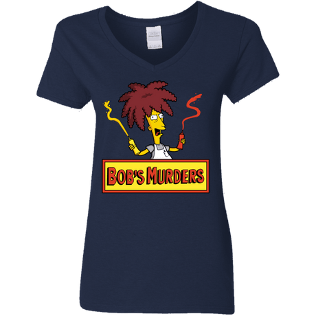 T-Shirts Navy / S Bobs Murders Women's V-Neck T-Shirt