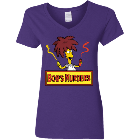 T-Shirts Purple / S Bobs Murders Women's V-Neck T-Shirt