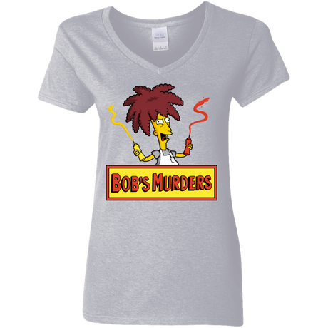 T-Shirts Sport Grey / S Bobs Murders Women's V-Neck T-Shirt