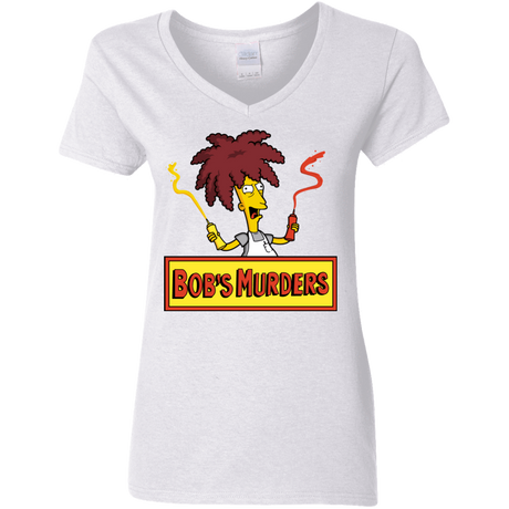 T-Shirts White / S Bobs Murders Women's V-Neck T-Shirt