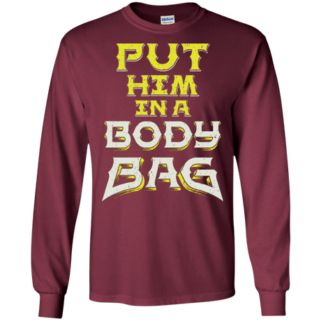 T-Shirts Maroon / S BODY BAG Men's Long Sleeve T-Shirt