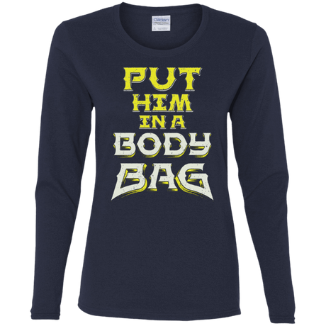 T-Shirts Navy / S BODY BAG Women's Long Sleeve T-Shirt