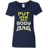 T-Shirts Navy / S BODY BAG Women's V-Neck T-Shirt