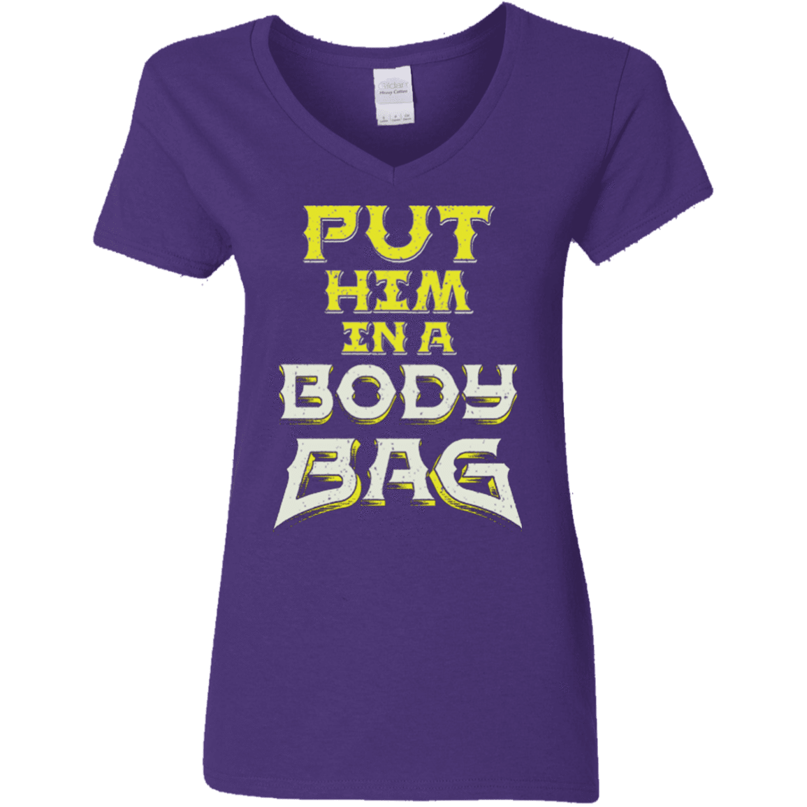 T-Shirts Purple / S BODY BAG Women's V-Neck T-Shirt