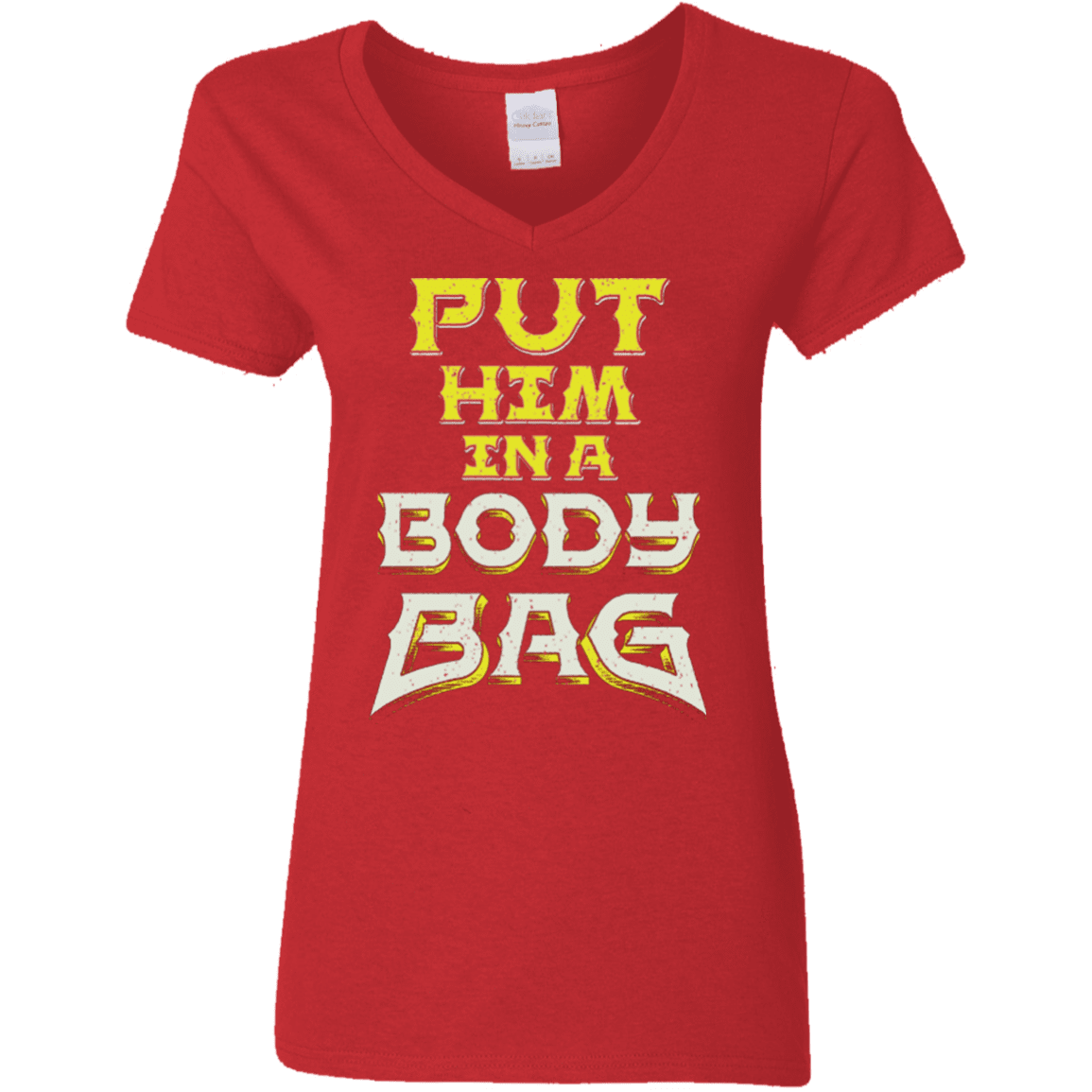 T-Shirts Red / S BODY BAG Women's V-Neck T-Shirt