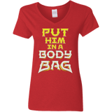 T-Shirts Red / S BODY BAG Women's V-Neck T-Shirt