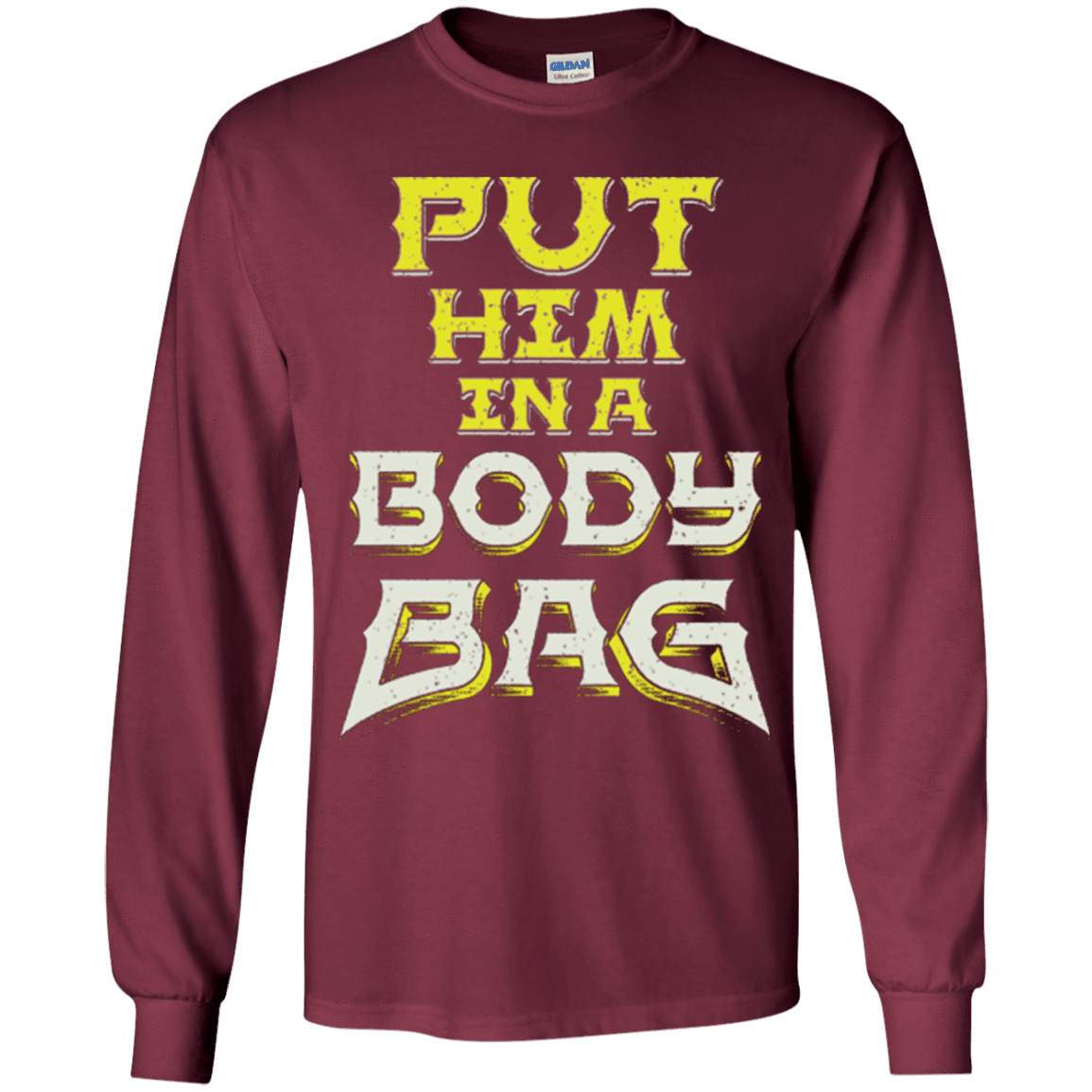 T-Shirts Maroon / YS BODY BAG Youth Long Sleeve T-Shirt