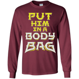 T-Shirts Maroon / YS BODY BAG Youth Long Sleeve T-Shirt