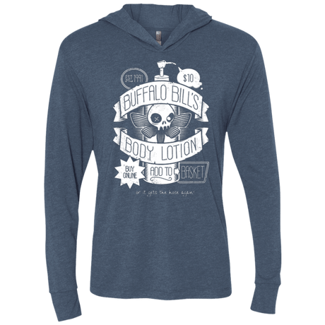 T-Shirts Indigo / X-Small Body Lotion Triblend Long Sleeve Hoodie Tee