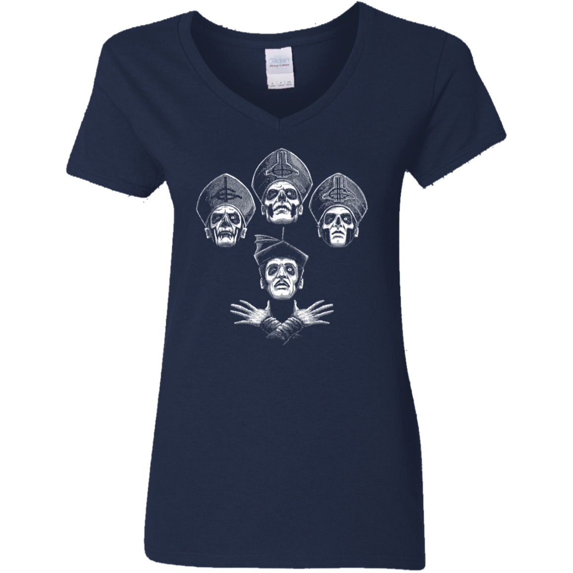 T-Shirts Navy / S Bohemian Ghost Women's V-Neck T-Shirt