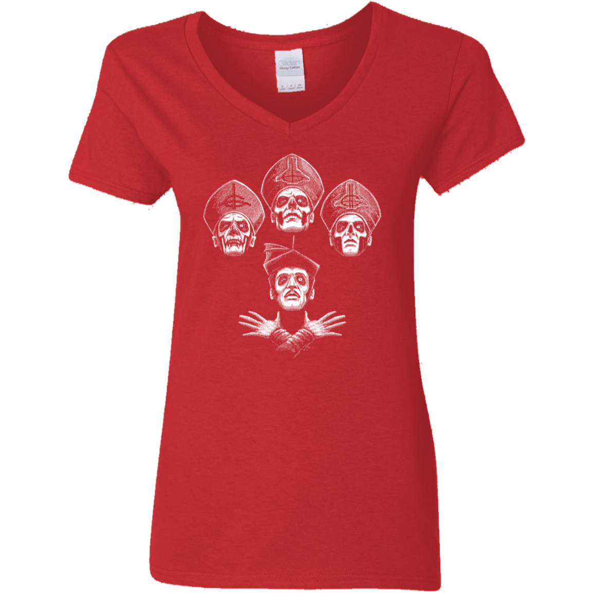 T-Shirts Red / S Bohemian Ghost Women's V-Neck T-Shirt