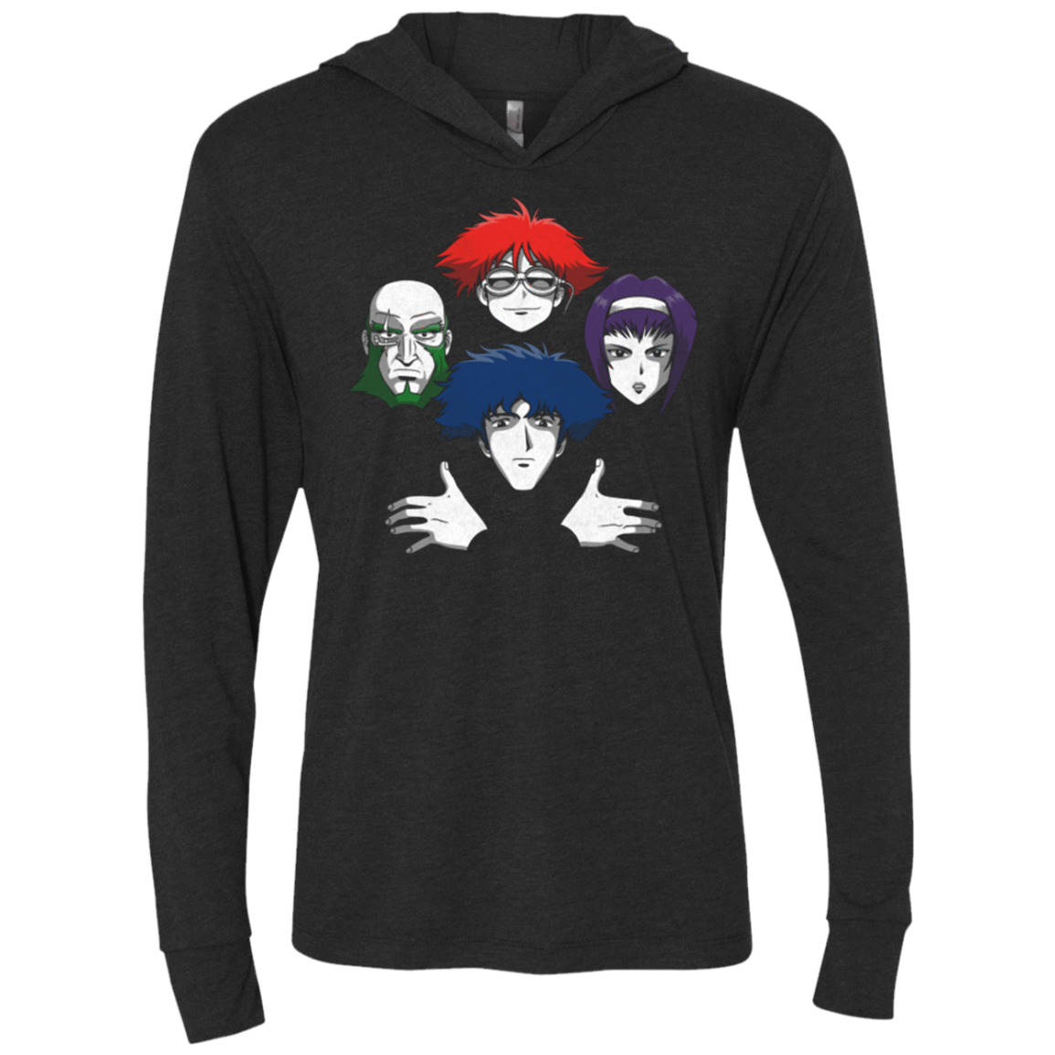 T-Shirts Vintage Black / X-Small Bohemian Rhapsody Triblend Long Sleeve Hoodie Tee