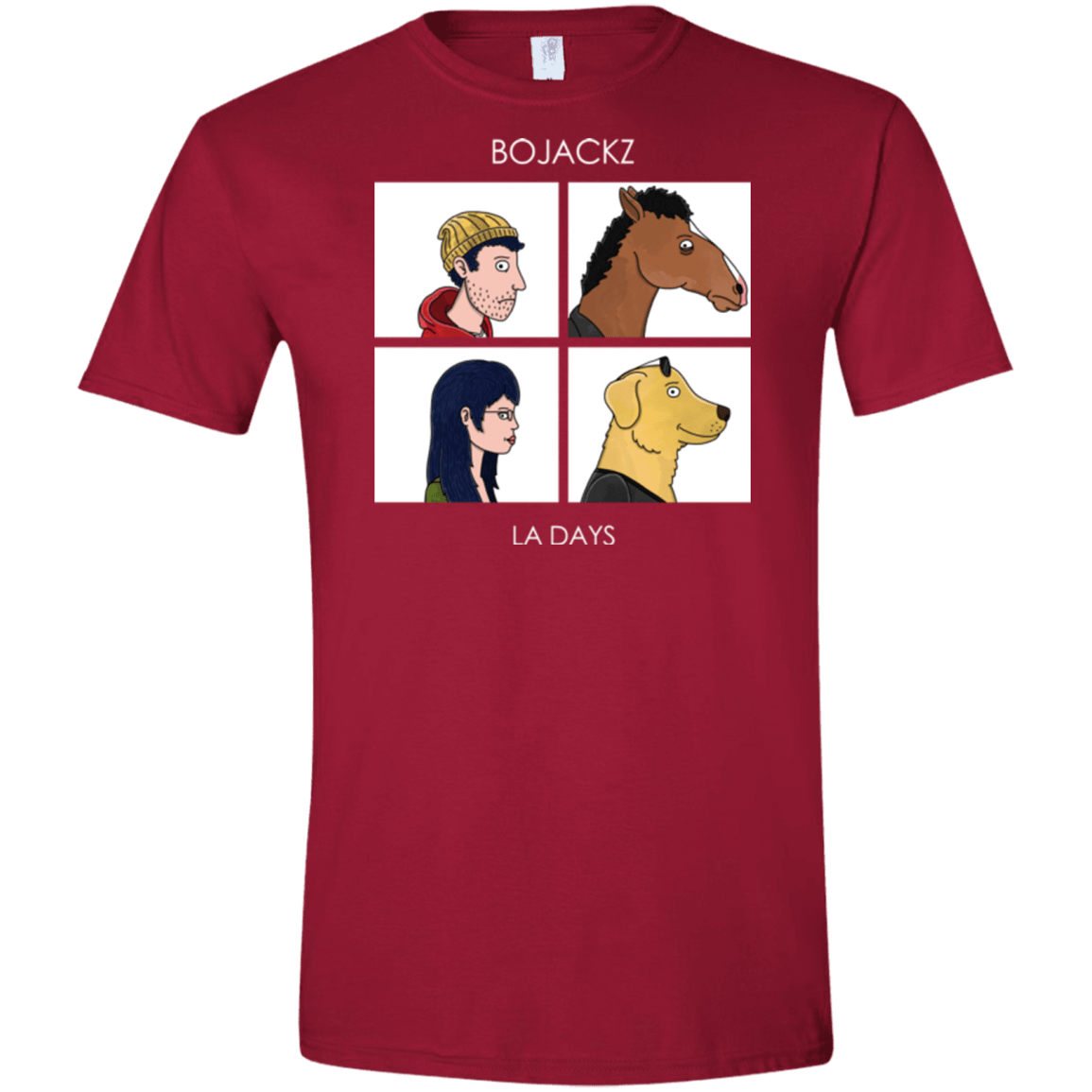 T-Shirts Cardinal Red / S Bojackz Men's Semi-Fitted Softstyle