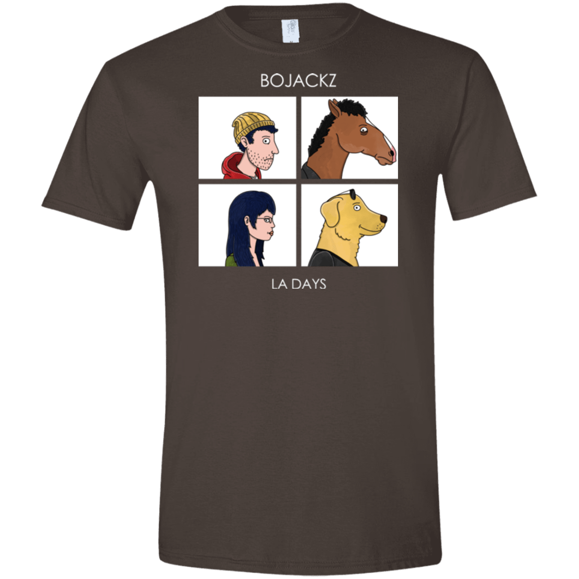 T-Shirts Dark Chocolate / S Bojackz Men's Semi-Fitted Softstyle