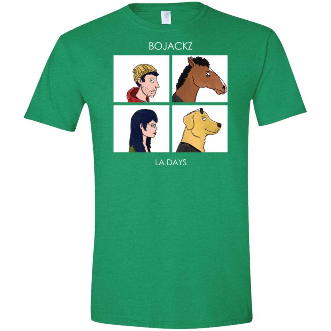 T-Shirts Heather Irish Green / S Bojackz Men's Semi-Fitted Softstyle