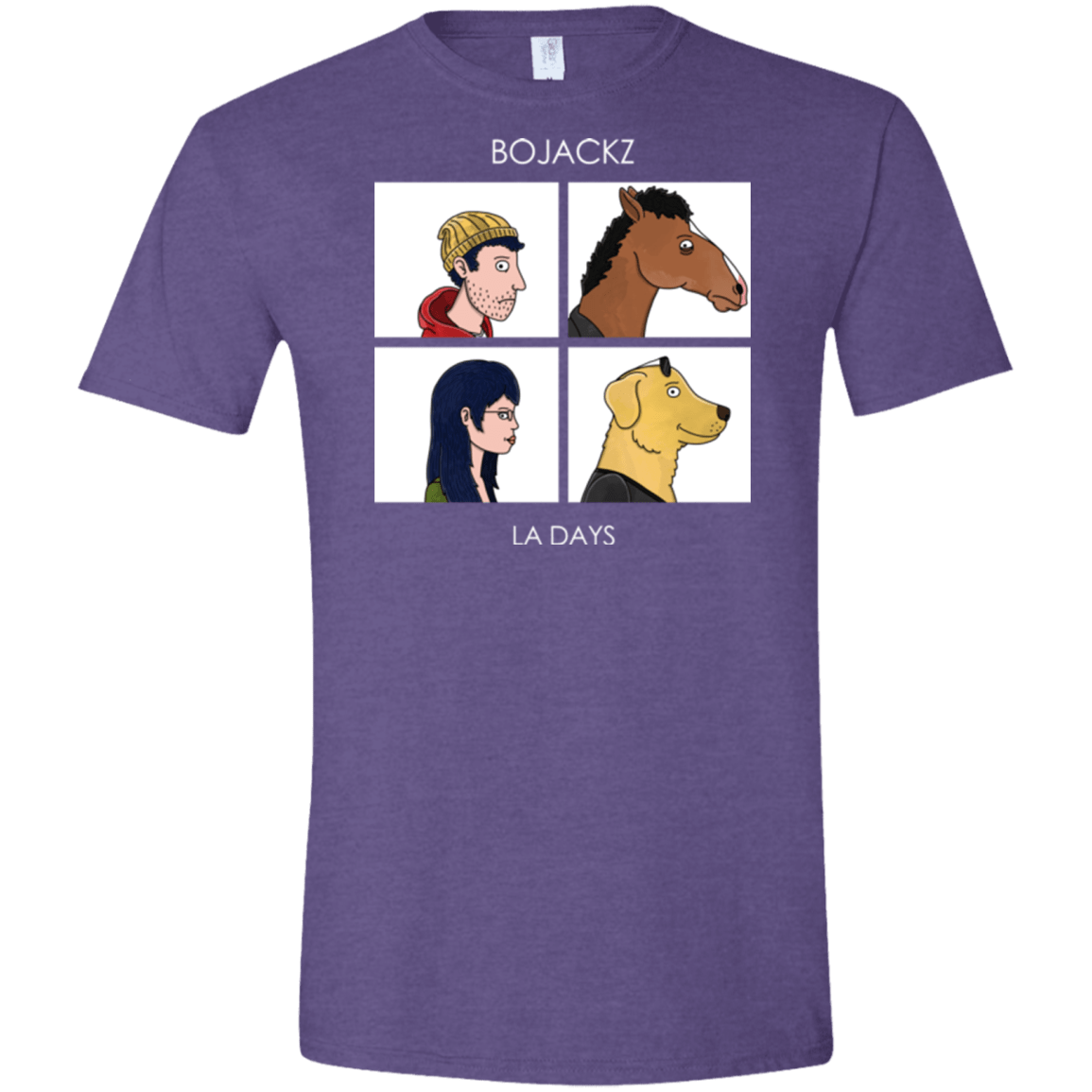 T-Shirts Heather Purple / S Bojackz Men's Semi-Fitted Softstyle