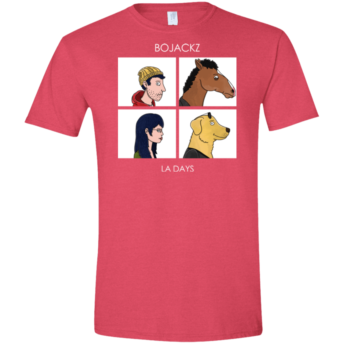 T-Shirts Heather Red / S Bojackz Men's Semi-Fitted Softstyle