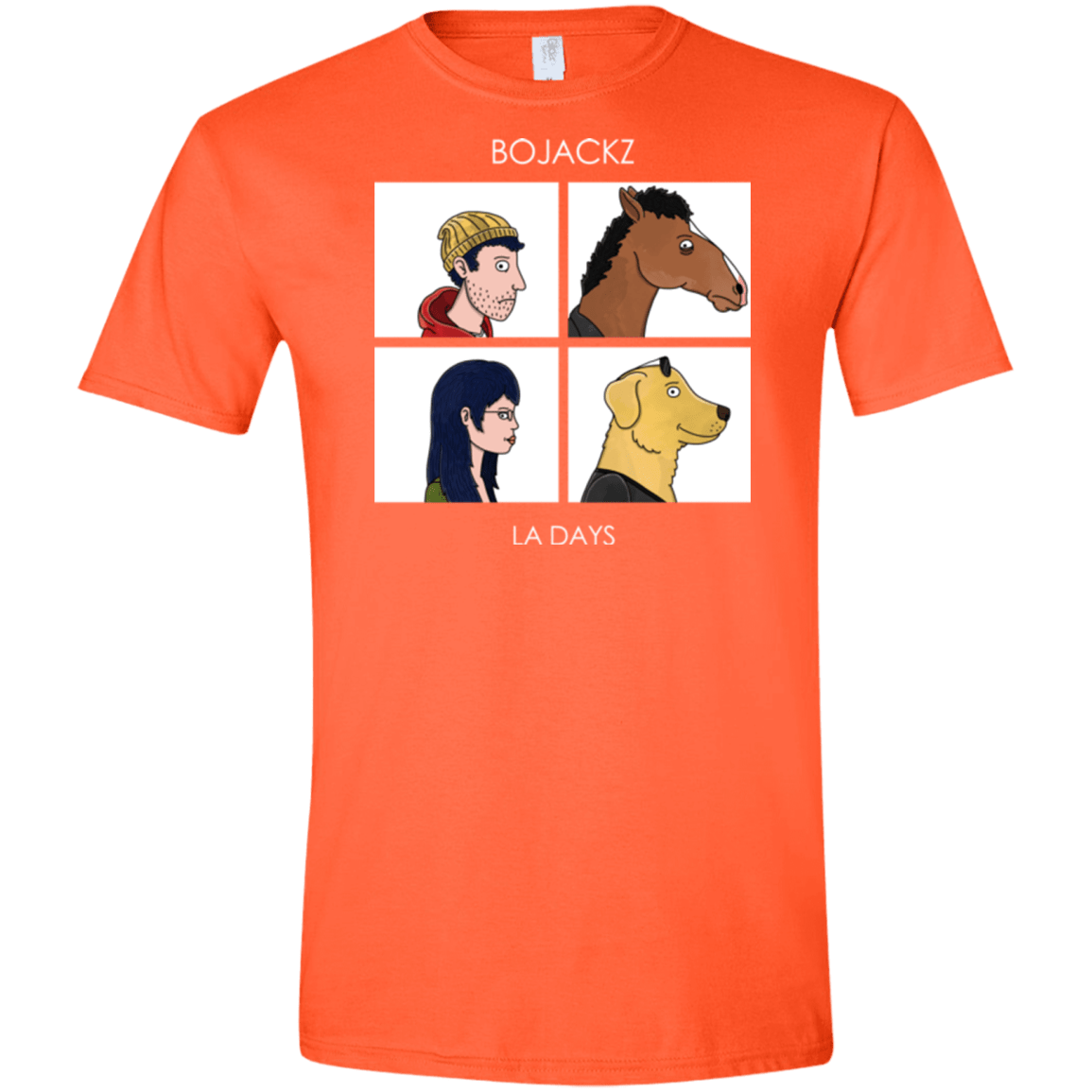 T-Shirts Orange / S Bojackz Men's Semi-Fitted Softstyle