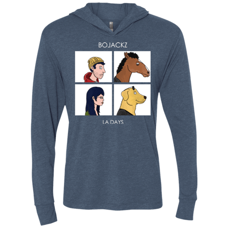 T-Shirts Indigo / X-Small Bojackz Triblend Long Sleeve Hoodie Tee