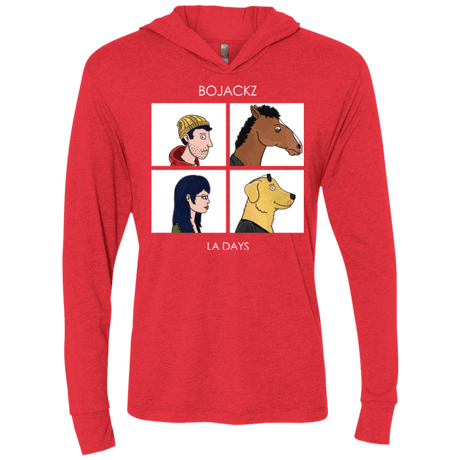T-Shirts Vintage Red / X-Small Bojackz Triblend Long Sleeve Hoodie Tee